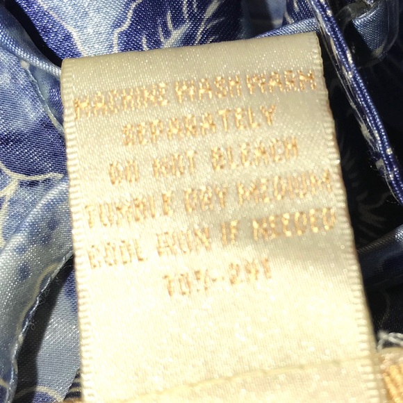 Vintage Blue Floral Cutout Chemise - Picture 8 of 10